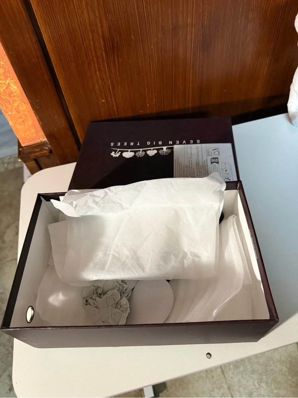 Seven Big Trees Empty shoe box